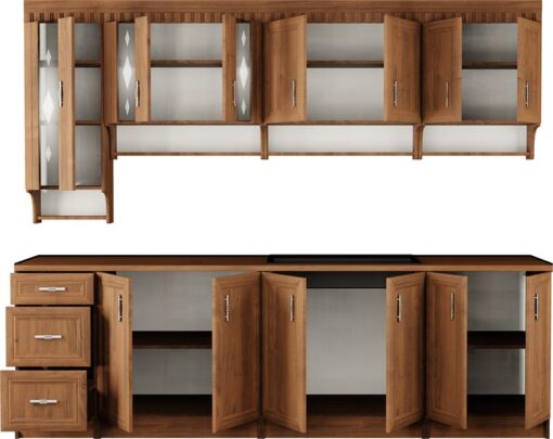 Kitchen furniture set MARGARET 3 260 walnut / walnut - Image 2