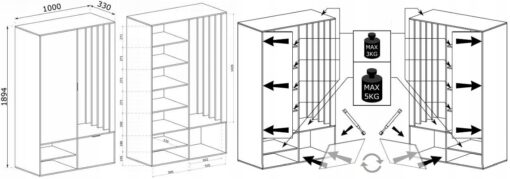 MILO UNI clothes rack graphite colored - Image 2