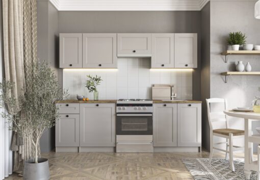 Kitchen furniture set VIVIAN 240 cashmere / cashmere
