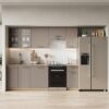 Kitchen furniture set ALIKANTE 240 taupe / cremona oak